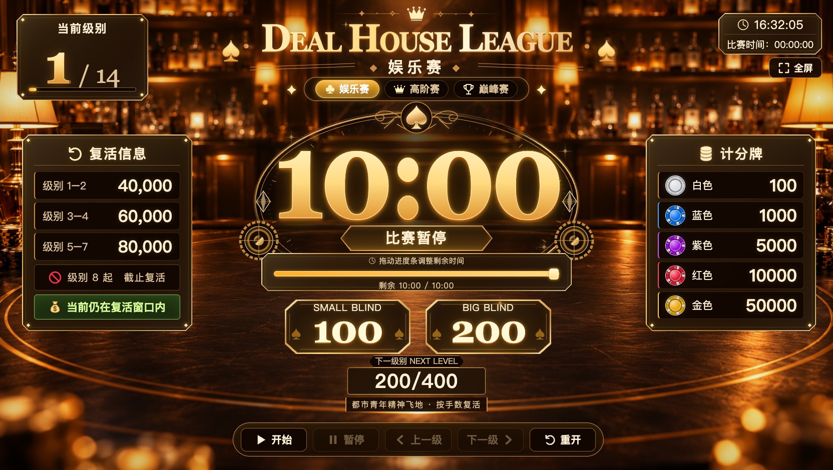 琥珀酒馆赛事大屏