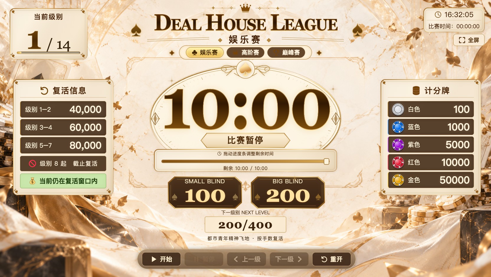 香槟白金赛事大屏